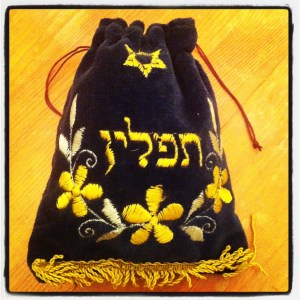 tefillin bag; photo by salem pearce (via instagram)