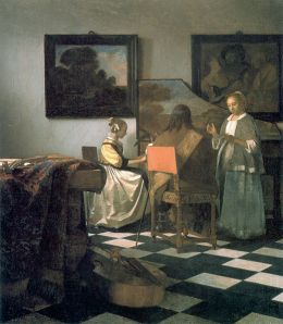 the concert by Johannes vermeer, one of the works of art stolen from the gardner museum